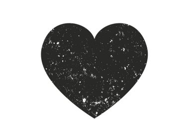 Sıkıntı grunge kalp beton doku ile izole. Tebrik kartı, Sevgililer s gün, düğün için öğe. Yaratıcı kavramı.