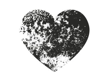 Sıkıntı grunge kalp beton doku ile izole. Tebrik kartı, Sevgililer s gün, düğün için öğe. Yaratıcı kavramı.