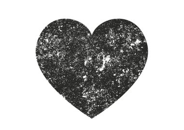 Sıkıntı grunge kalp beton doku ile izole. Tebrik kartı, Sevgililer s gün, düğün için öğe. Yaratıcı kavramı.