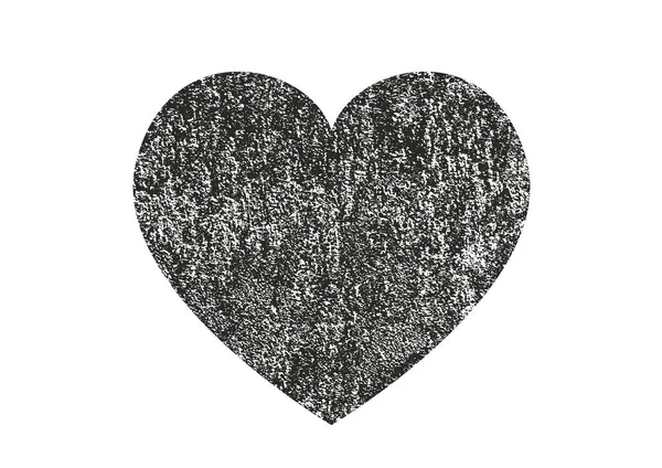 Corazón grunge de socorro aislado con textura de hormigón. Elemento para tarjeta de felicitación, día de San Valentín, boda. Concepto creativo . — Vector de stock