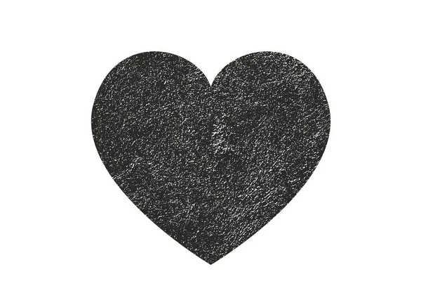 Isolato angoscia grunge cuore con consistenza concreta. Elemento per biglietto di auguri, San Valentino, matrimonio. Concetto creativo . — Vettoriale Stock