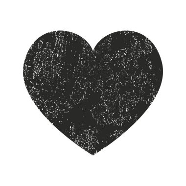 Sıkıntı grunge kalp beton doku ile izole. Tebrik kartı, Sevgililer s gün, düğün için öğe. Yaratıcı kavramı.