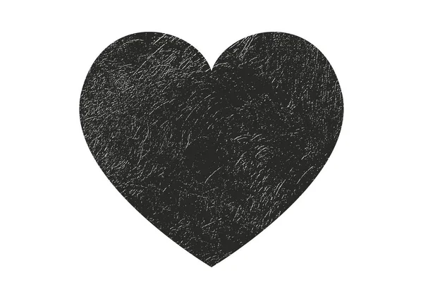 Corazón grunge de socorro aislado con textura de hormigón. Elemento para tarjeta de felicitación, día de San Valentín, boda. Concepto creativo . — Vector de stock