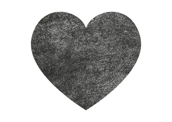 Isolato angoscia grunge cuore con consistenza concreta. Elemento per biglietto di auguri, San Valentino, matrimonio. Concetto creativo . — Vettoriale Stock