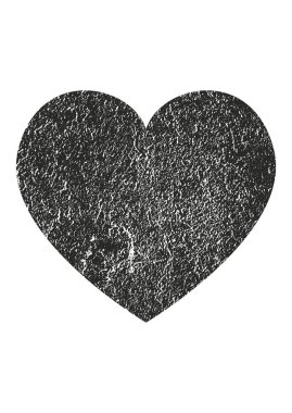 Sıkıntı grunge kalp beton doku ile izole. Tebrik kartı, Sevgililer s gün, düğün için öğe. Yaratıcı kavramı.