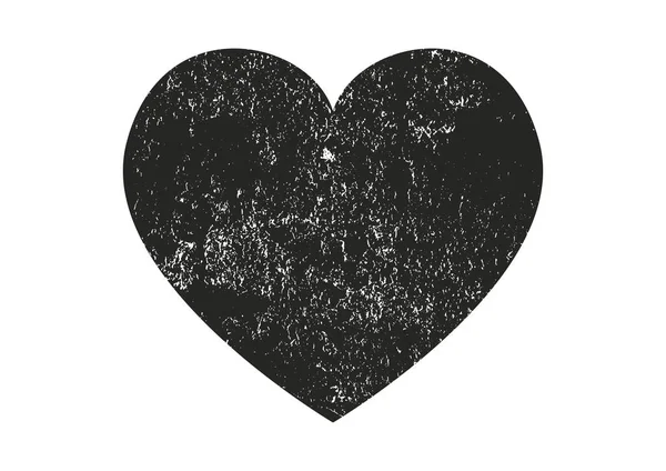Изолированное сердце гранжа бедствия с бетонной текстурой. Элемент для поздравительных открыток, День Святого Валентина, свадьба. Творческая концепция . — стоковый вектор