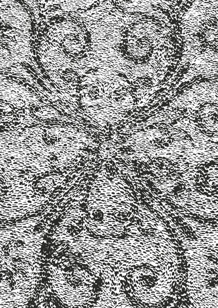 Texture de superposition perturbée du tissu. Textile avec ornement floral oriental, feuilles et fleurs. arrière-plan grunge. illustration vectorielle abstraite . — Image vectorielle