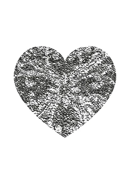 Изолированное сердце гранжа бедствия с бетонной текстурой. Элемент для поздравительных открыток, День Святого Валентина, свадьба. Творческая концепция . — стоковый вектор