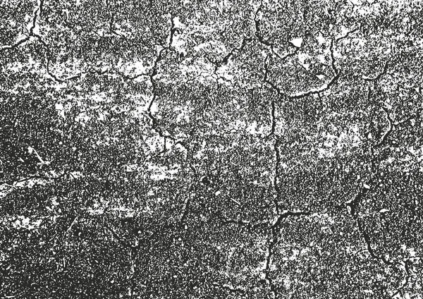 Texture de recouvrement perturbée du béton fissuré — Image vectorielle