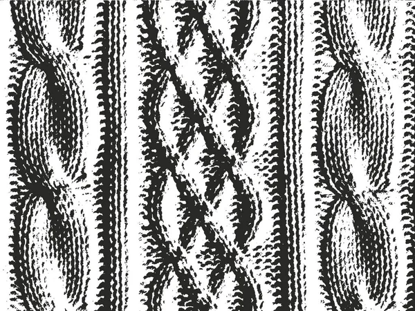 Verontruste overlay textuur van het weven van de stof — Stockvector