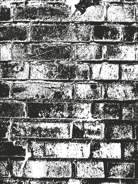 Distressed overlay texture of old brick wall — Stock Vector