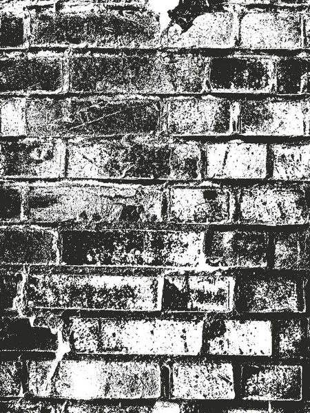 Texture de recouvrement perturbée du vieux mur de briques — Image vectorielle