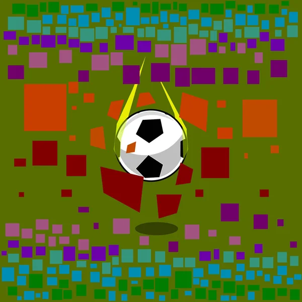 Изображение Состоит Многих Фигур Футбольного Мяча Полете — стоковый вектор