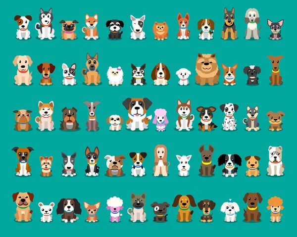 Diferente Tipo Vectores Dibujos Animados Para Perros Diseño — Vector de stock