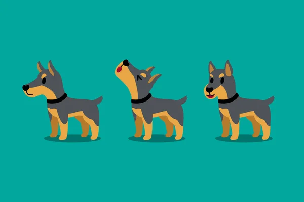 Набір Векторних Мультиплікаційних Персонажів Добірка Собак Дизайну — стоковий вектор