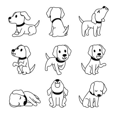 Vektör karikatür karakter labrador köpek için tasarım teşkil etmektedir..