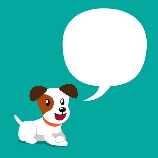 Vector Cartoon Character Jack Russell Terrier Dog Speech Bubble Design — стоковый вектор