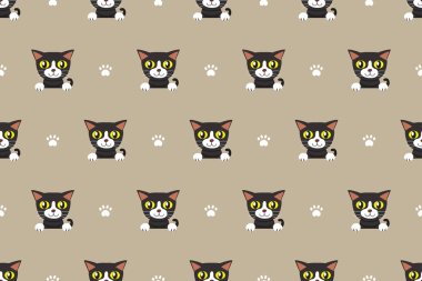 Vektör karikatür karakter kedi Dikişsiz desen tasarımı için.