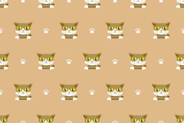 Vektör karikatür karakter kedi Dikişsiz desen tasarımı için.