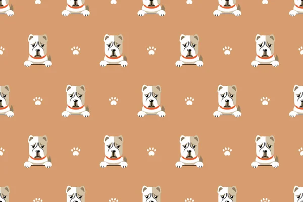 Векторный Мультипликационный Персонаж Собака Безseamless Узор Дизайна — стоковый вектор