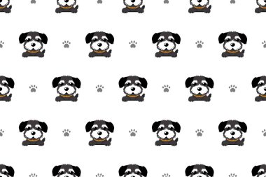 Vektör çizgi film karakteri siyah norfolk terrier köpek Dikişsiz desen tasarımı için.