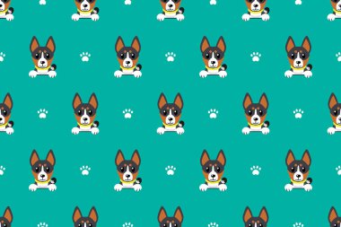 Vektör karikatür alçaklık köpek Dikişsiz desen tasarımı için.