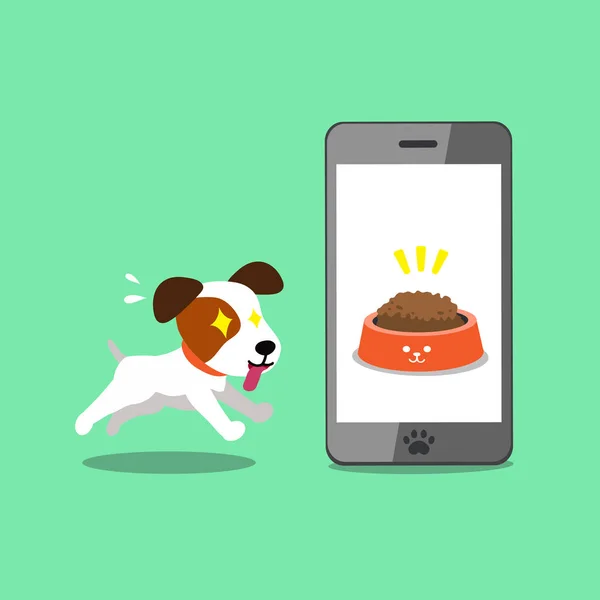 Desenhos Animados Personagem Jack Russell Terrier Cão Smartphone Para Design —  Vetores de Stock