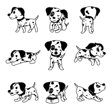 Vektör karikatür karakter Dalmaçyalı köpek için tasarım teşkil etmektedir..