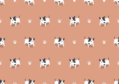 Tasarım için vektör karikatürü şirin köpek pürüzsüz desen arkaplanı.