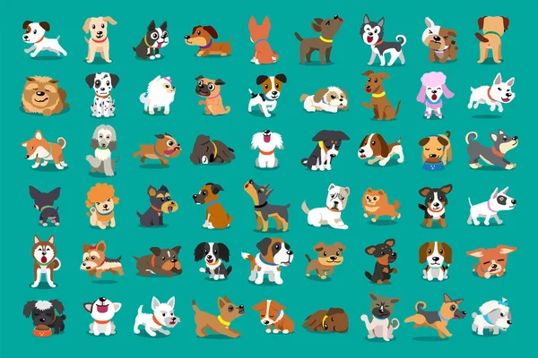 Tasarım için farklı vektör karikatür köpekleri.