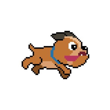 Piksel sanatı tasarım için geçmişe dönük sevimli bulldog vektörü.