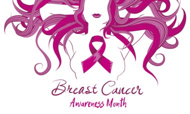 hastalık kadın, sağlık ve tıp kavramı pembe meme kanseri bilinçlendirme şerit bilincini artırmak için Ekim meme kanseri bilinçlendirme ay yıllık kampanyası