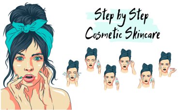 Resimler ve kız üzerinde gösterilen örnekleri ile adım adım yüz Cilt Bakımı Cilt Bakımı sevimli stil, yüz bakımı adımları kullanmak nasıl adımlar