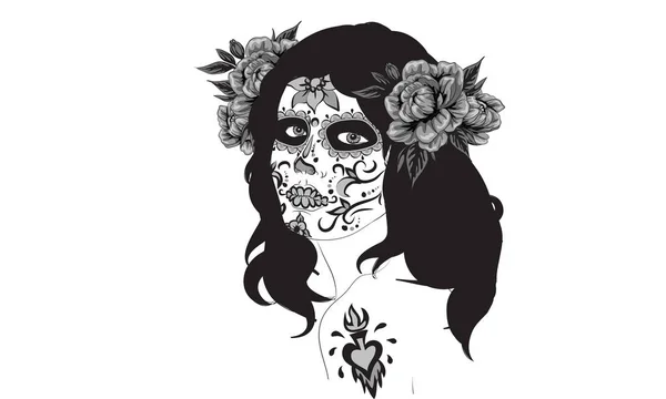 Dia Los Muertos Den Mrtvých Mexických Svátků Festival Vektor Plakát — Stockový vektor