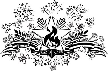 St. George kurdelelerinin zaferiyle ilgili askeri nesneler.