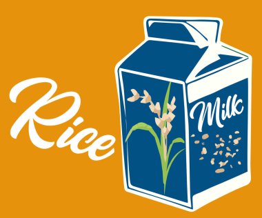 Vejetaryen sütü. Vejetaryen sütü: soya, pirinç, yulaf ezmesi, hindistan cevizi, kaju, badem. Laktozsuz. Tarım ürünleri. Çizgi filmlerdeki gibi sağlıklı bir içkinin vektör çizimi..