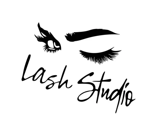 Eyelash Correction Eyelash Extensions Custom Logo Design Eyelash Logo Eyelash — Stock Vector