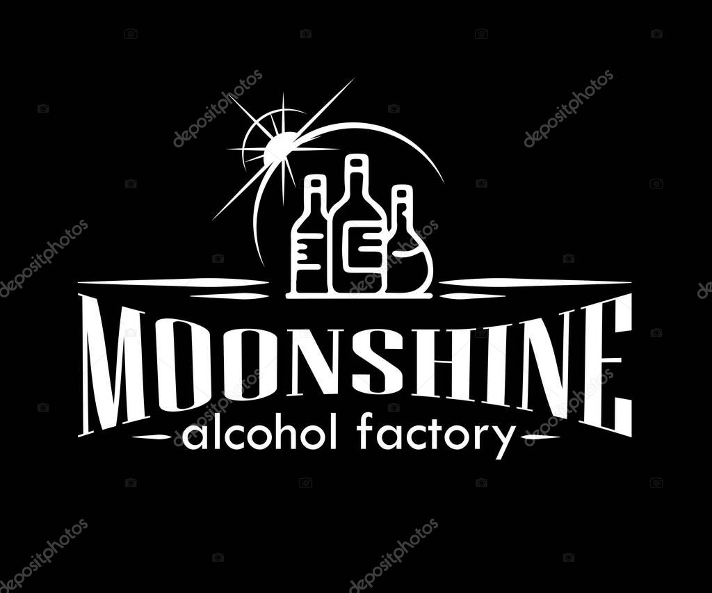 Emblem of the alcohol industry, business distillation