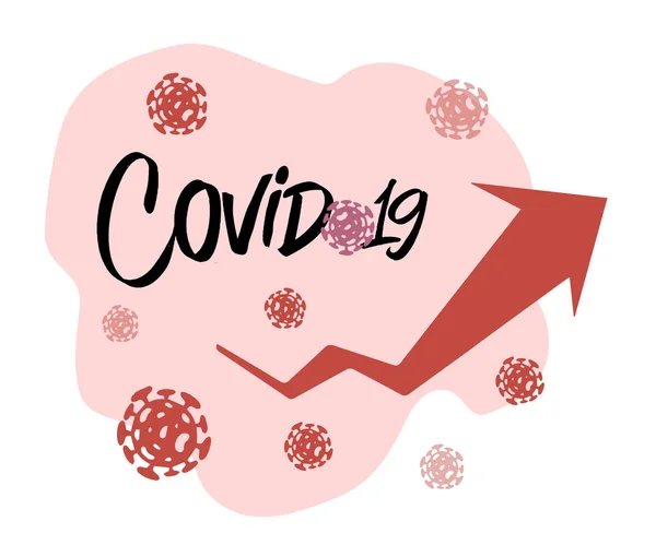 Curva Covid 2019 Ncov Coronavirus Agire Precocemente Fermare Pandemia — Vettoriale Stock