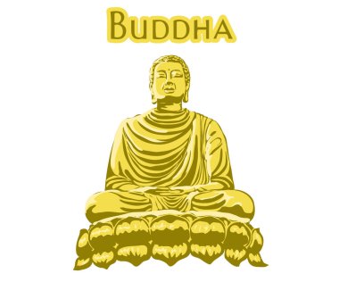 Keşiş phra budha Nilüfer 'de oturup uyur ve dua konsantrasyonu için serbest kalır. Pastel renk arkaplanı.