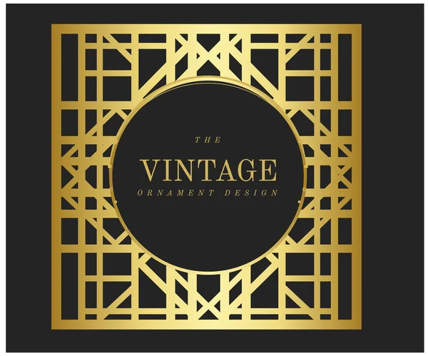 Diseño Plantilla Invitación Vintage Art Deco Patrones Marcos Conjunto Fondo — Archivo Imágenes Vectoriales