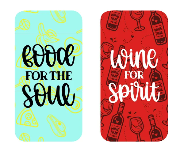 Food Soul Wein Für Spirituosen Hintergrund Template Design Für Poster — Stockvektor