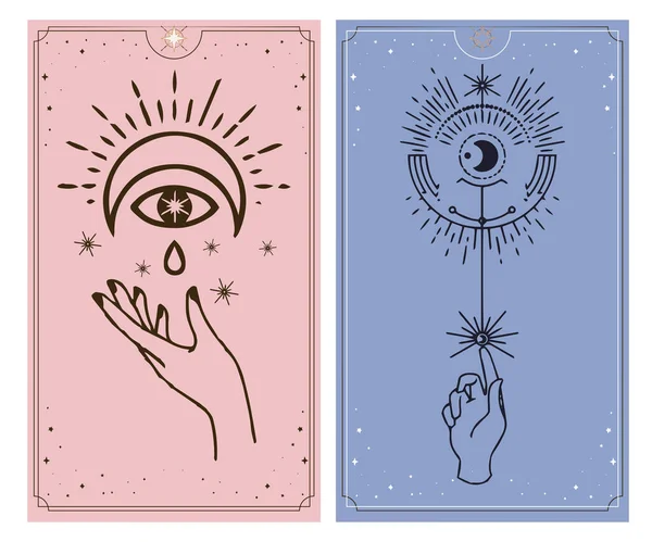 Ay ve Güneş Elleri, Falcı El ve avuç içi okuma grafiği. Mistik ve esrarengiz el çizimi sembolleri olan çizim çizimi. Astrolojik ve esrarengiz kavram.