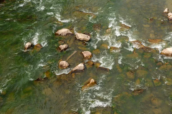 Luftaufnahme Des Gebirgsflusses Sommer — Stockfoto