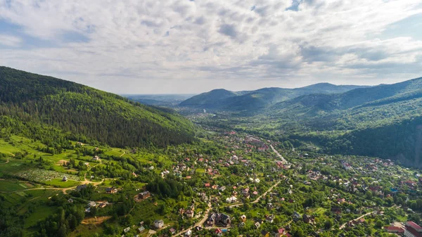 Вид Воздуха Карпаты Летом Яремче Украина — стоковое фото