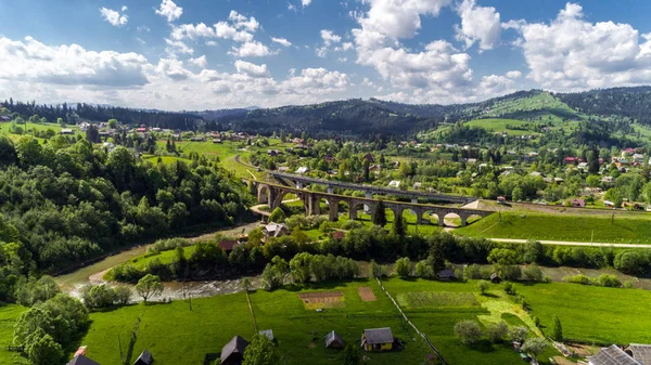 Luchtfoto Van Karpaten Zomer Vorohta Oekraïne — Stockfoto