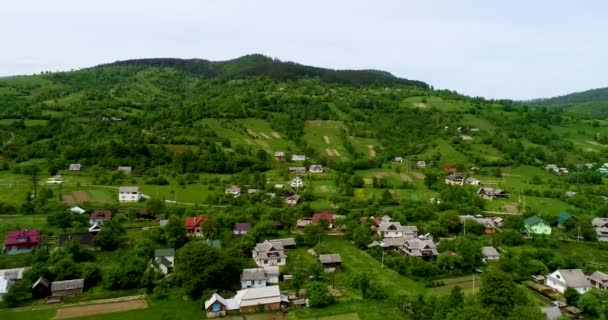 Havadan Görünümü Dağlarda Güzel Manzara Yaz Aylarında Karpat Dağları — Stok video