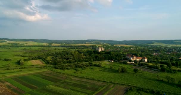 Olesky 성곽의 전망입니다 Olesko의 마을에 Lviv — 비디오
