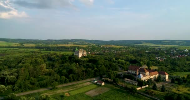 Luftaufnahme Der Olesky Castle Sehr Schönes Schloss Der Nähe Von — Stockvideo