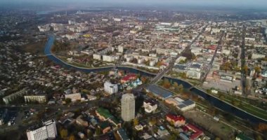 Cityscape Kropivnitskiy içinde hava görünümünü. Eski adı Kirovograd.
